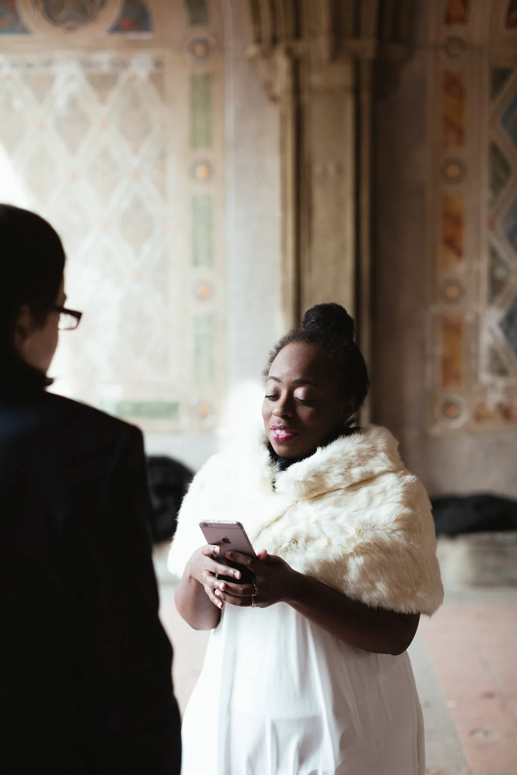 Ash Carr Wedding Photography New York bride reading vows