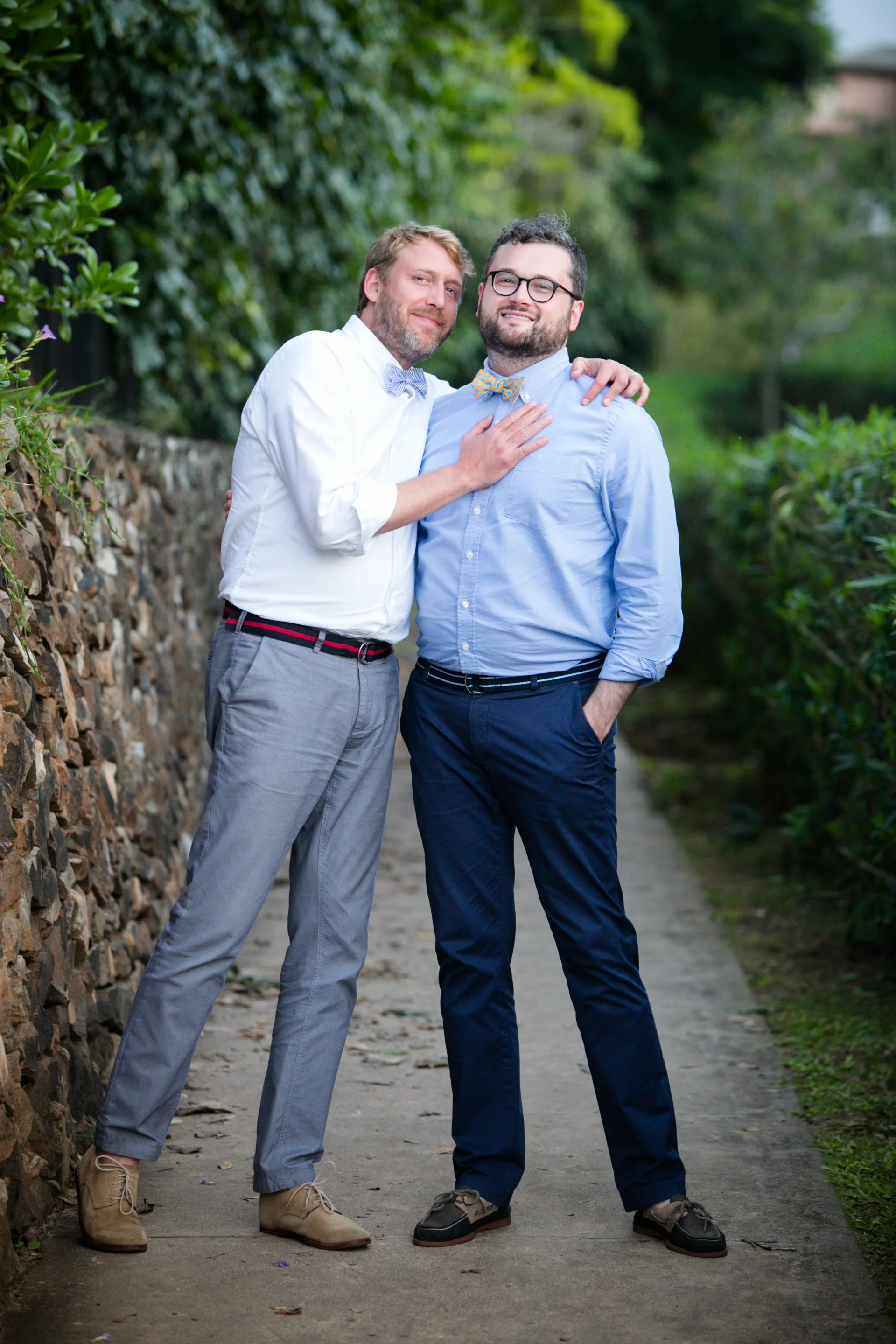 Lisa25 Wedding Photography couple on path smiling
