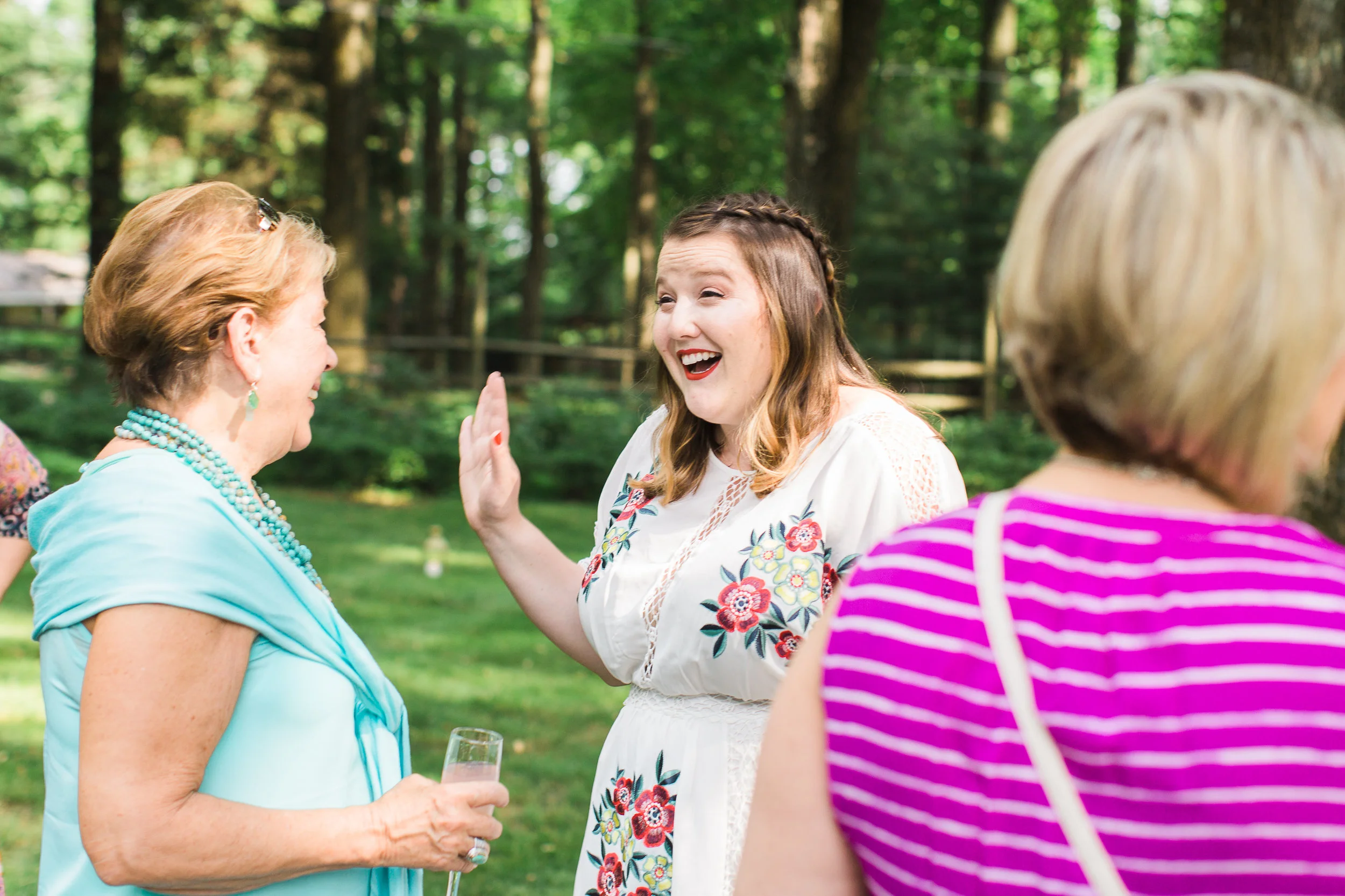 Chelo Keys Wedding Photography New Jersey bride greeting guest