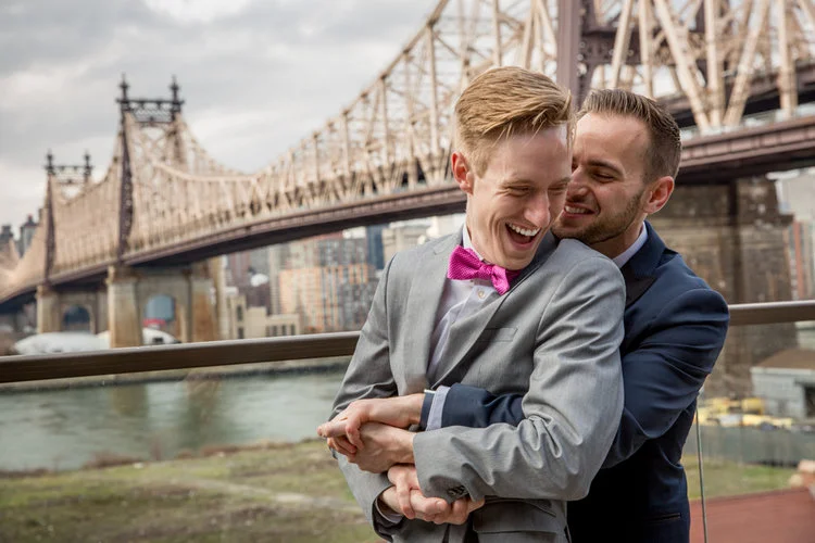 Real Couples // A Vibrant and Dapper New York Engagement: Ben + Paul