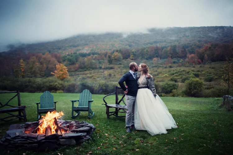 Real Couples // Rainy Catskills Wedding: Aubrey + Jake