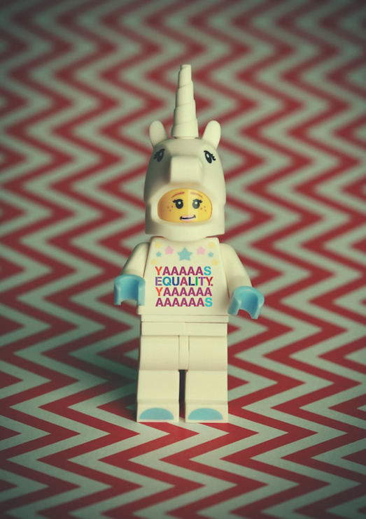 Debbie Hickey Photography Ireland Lego figure wearing shirt that reads "YASSSSSSSS EQUALITY YASSSSSSS"