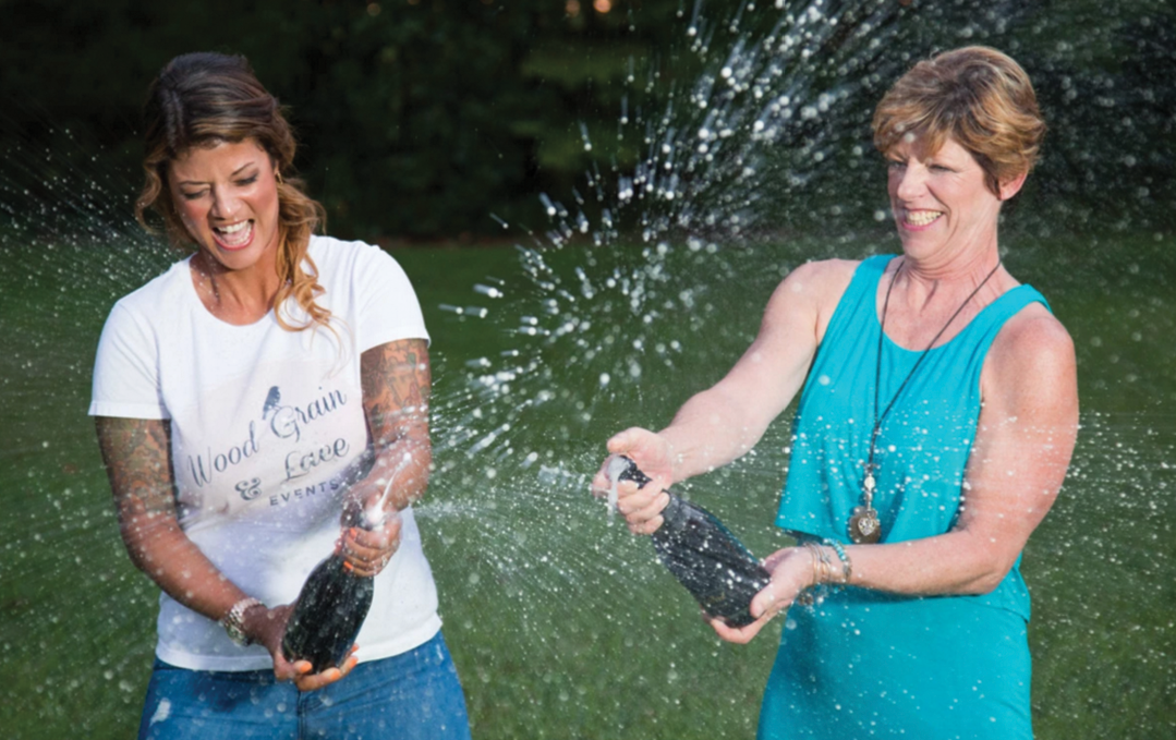 Christine and Jennifer Celebrate Opening Urban Set Bride