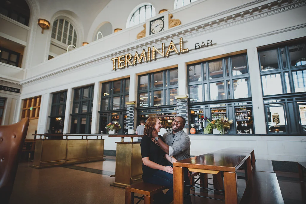 Downtown Denver Colorado Union Station Wedding Engagement Session Suzanne Jakes