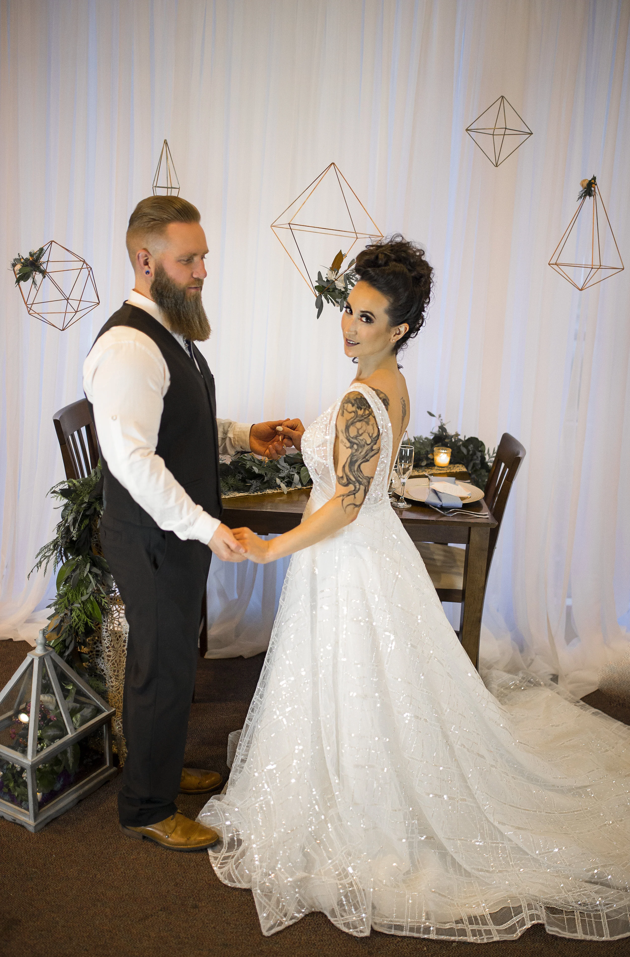 Edmonton Alberta Canada Geometric Punk Styled Wedding Shoot