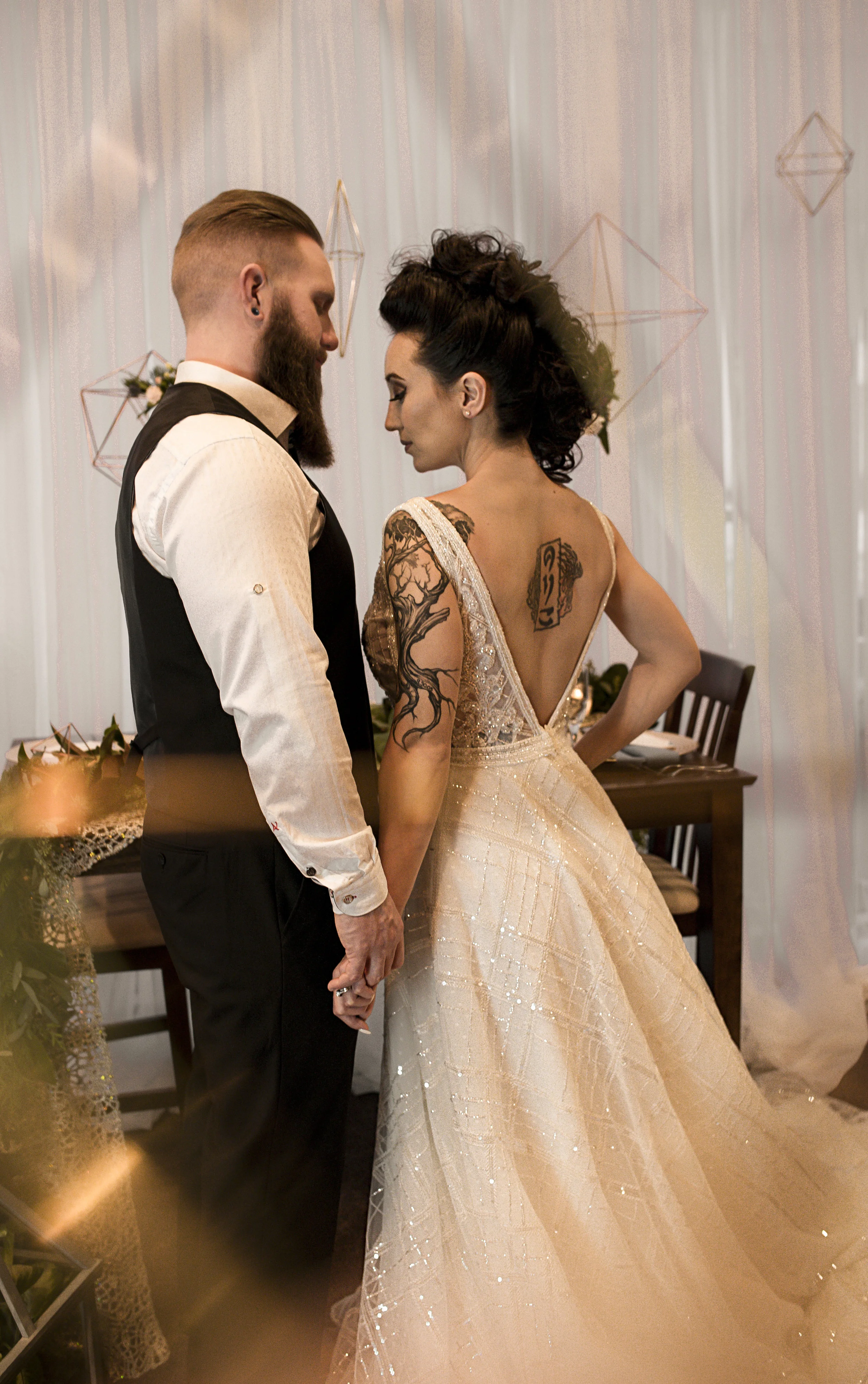 Edmonton Alberta Canada Geometric Punk Styled Wedding Shoot