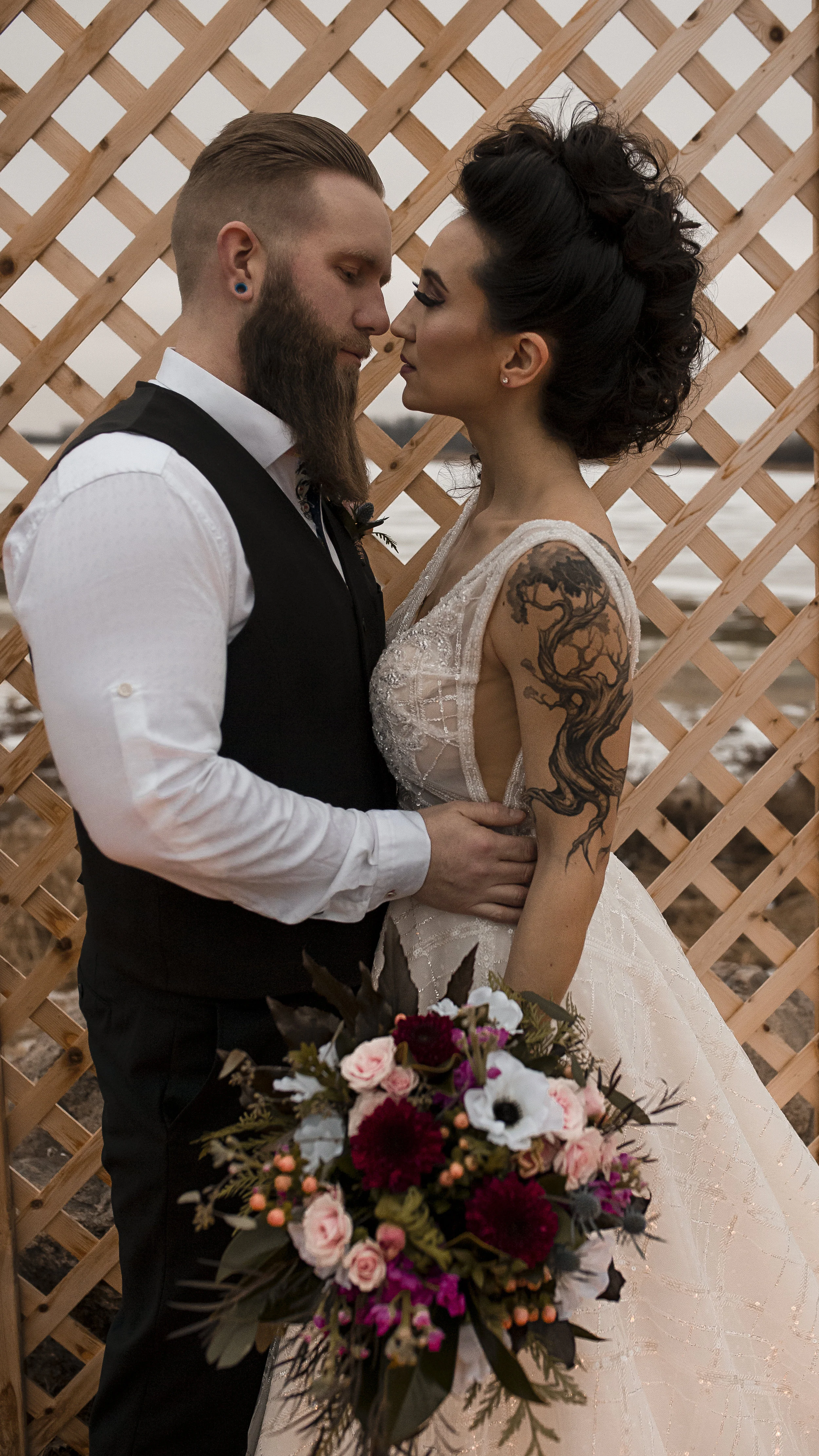 Edmonton Alberta Canada Geometric Punk Styled Wedding Shoot