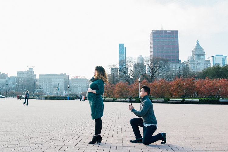 Maternity Shoot Turned Wedding Proposal and Engagement: Kelly + Tom