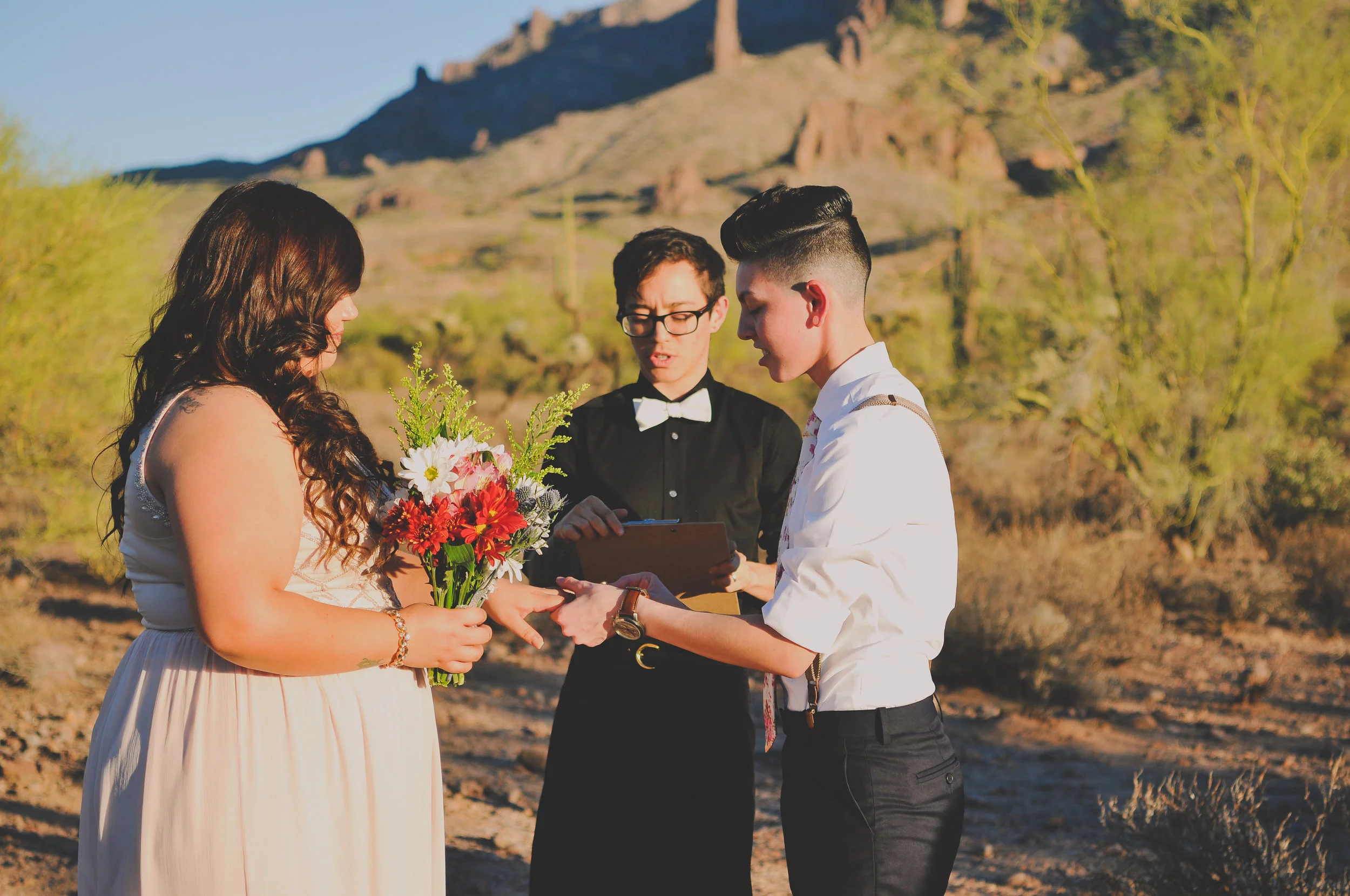 LGBTQ desert wedding in Phoenix Arizona by Photo De Urban