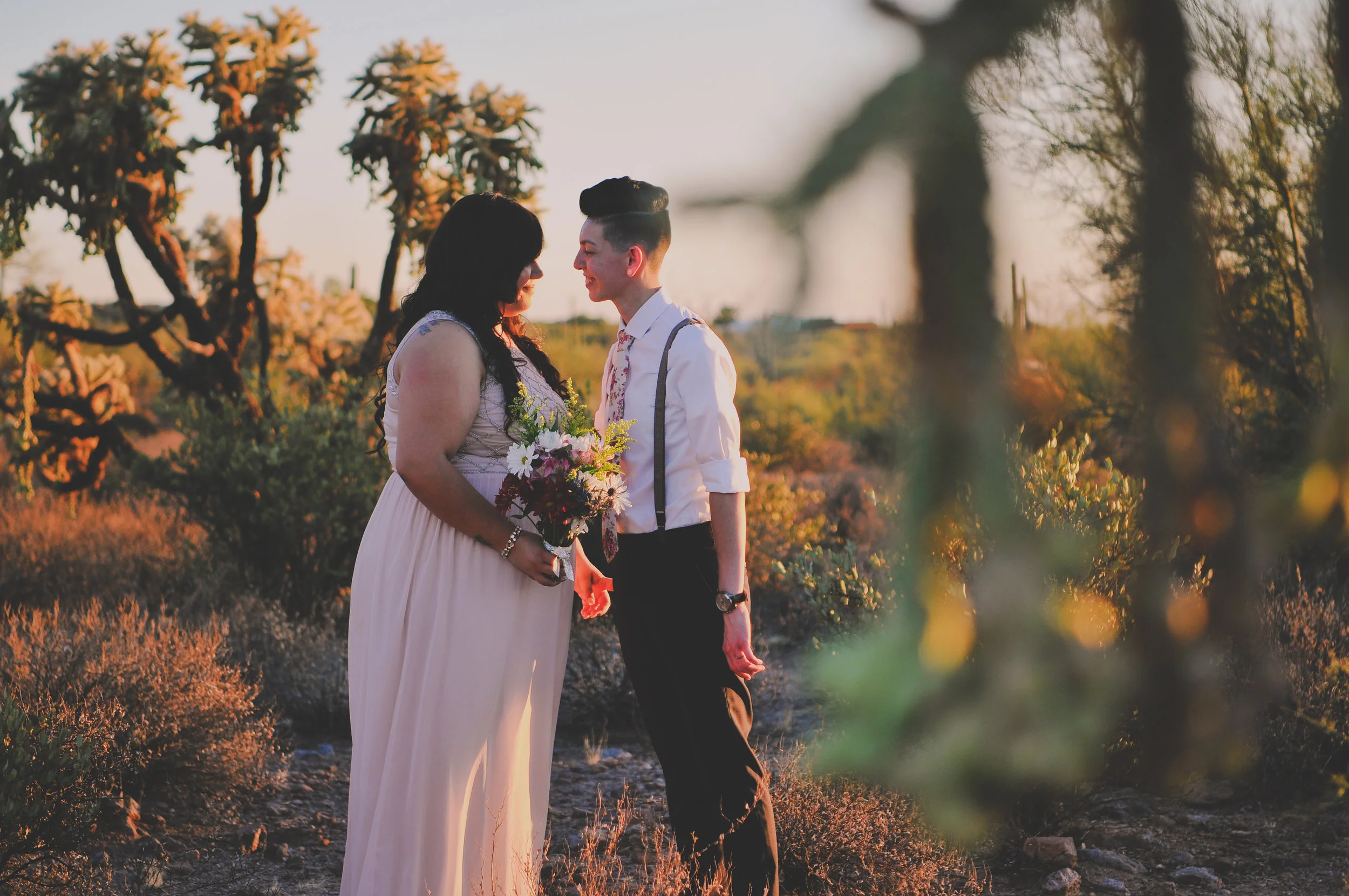 LGBTQ desert wedding in Phoenix Arizona by Photo De Urban