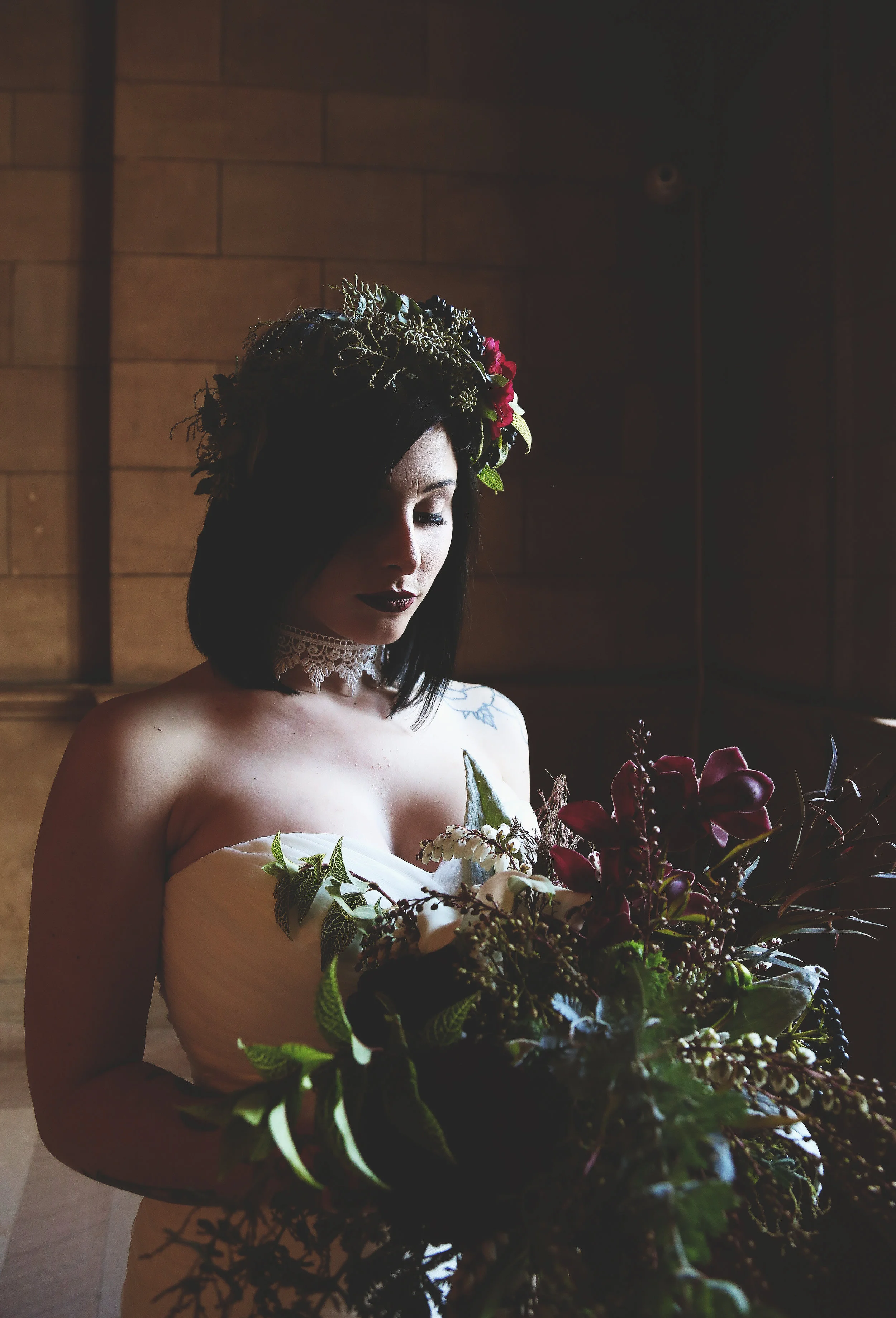 Gothic Library Wedding at the James J Hill Library in Saint Paul Minnesota Photos by Mattie Krall