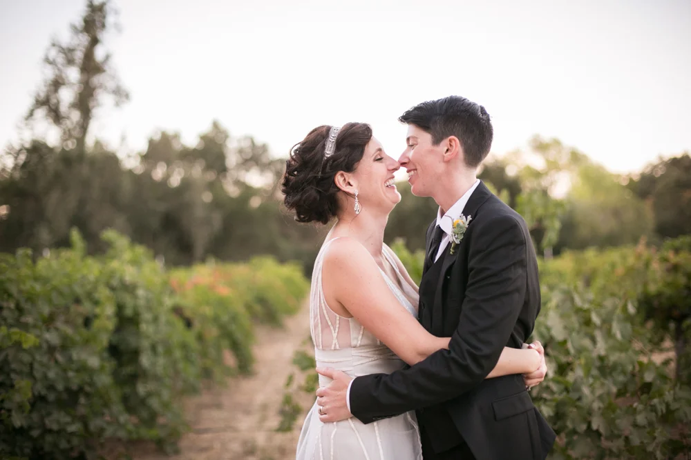 Real Couples // A Genderqueer Vineyard Wedding: Liz + Braz