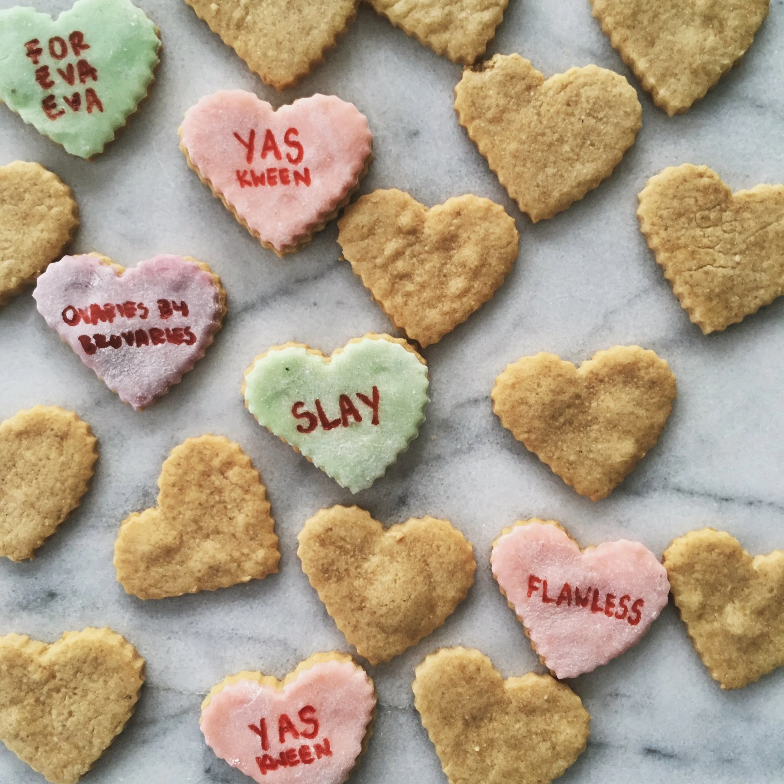 #yesallcookies // Conversation Heart Cookies