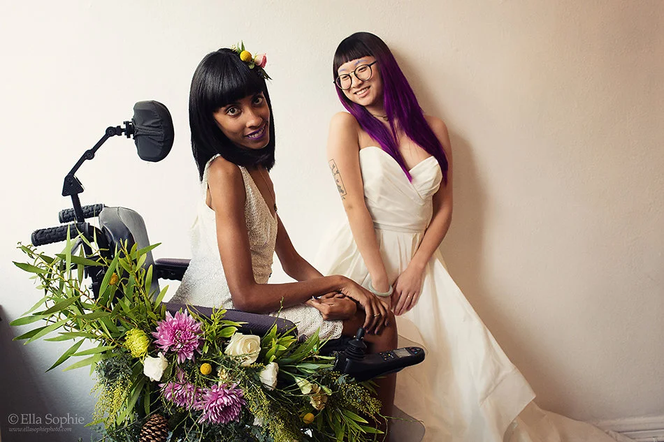 Bay Area Creatives Out of the Box Wedding Styled Shoot with Floral Wheelchair
