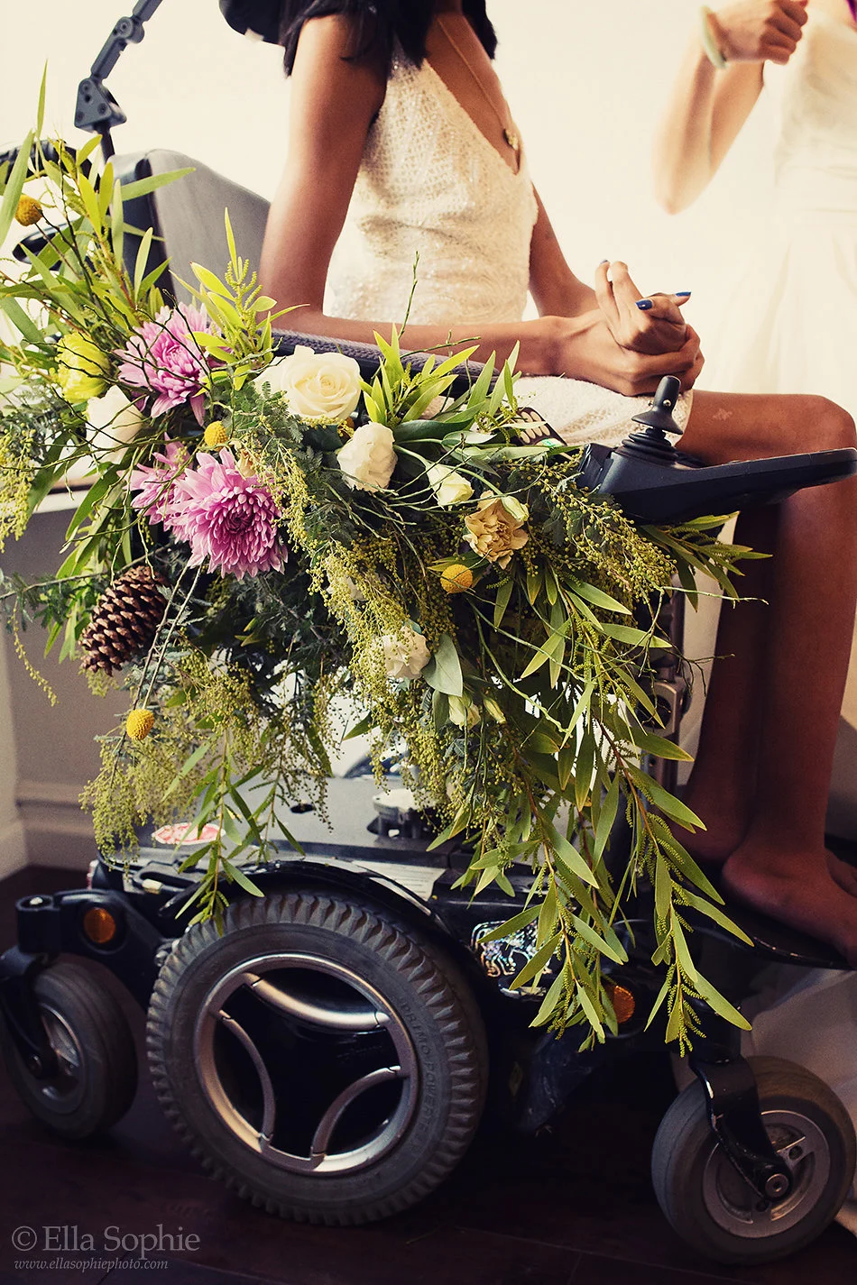 Bay Area Creatives Out of the Box Wedding Styled Shoot with Floral Wheelchair