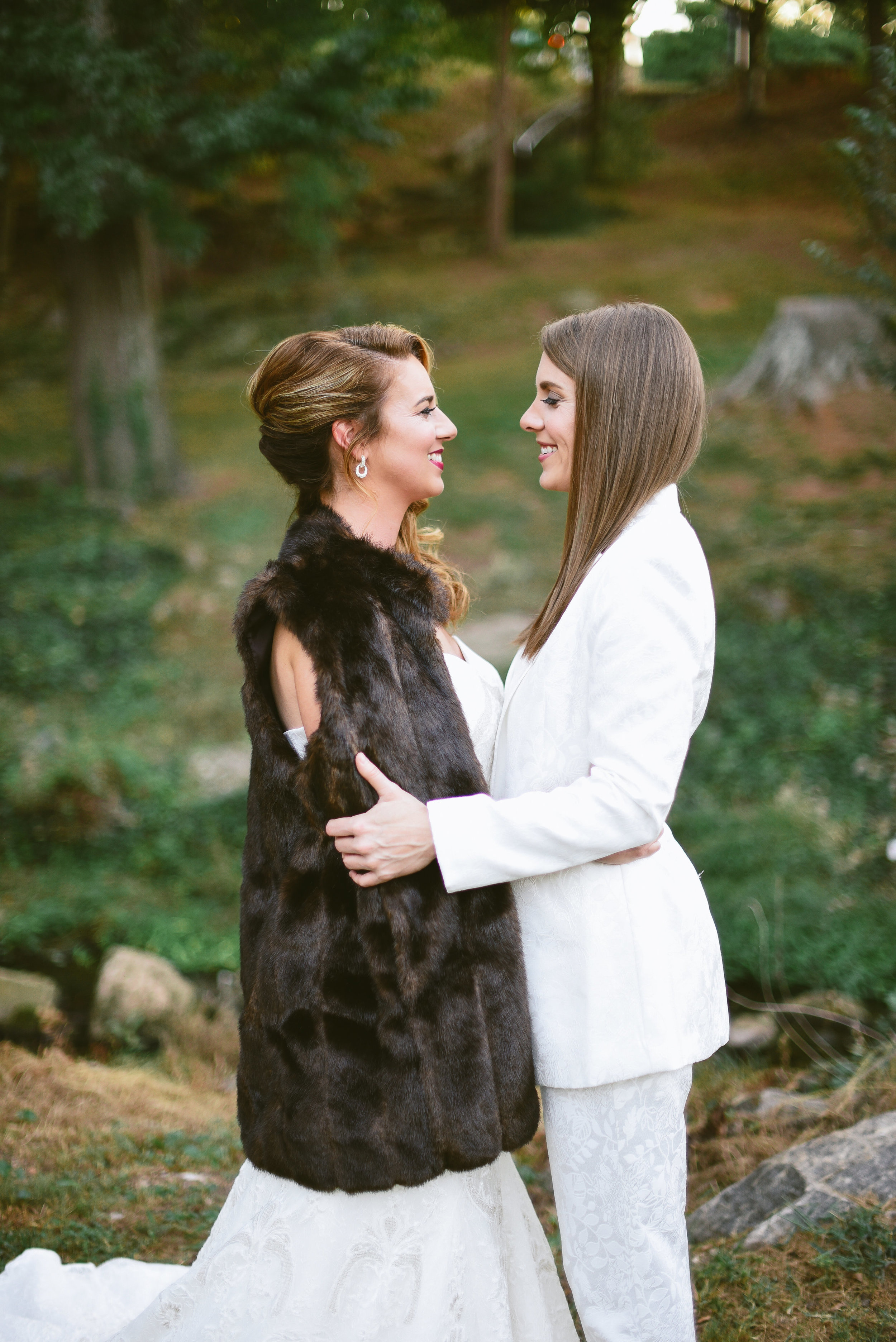 Lesbian LGBTQ Best Friends in Love Wedding Inspiration in Greenville South Carolina by House of Ivory and Elizabeth Testa Photography