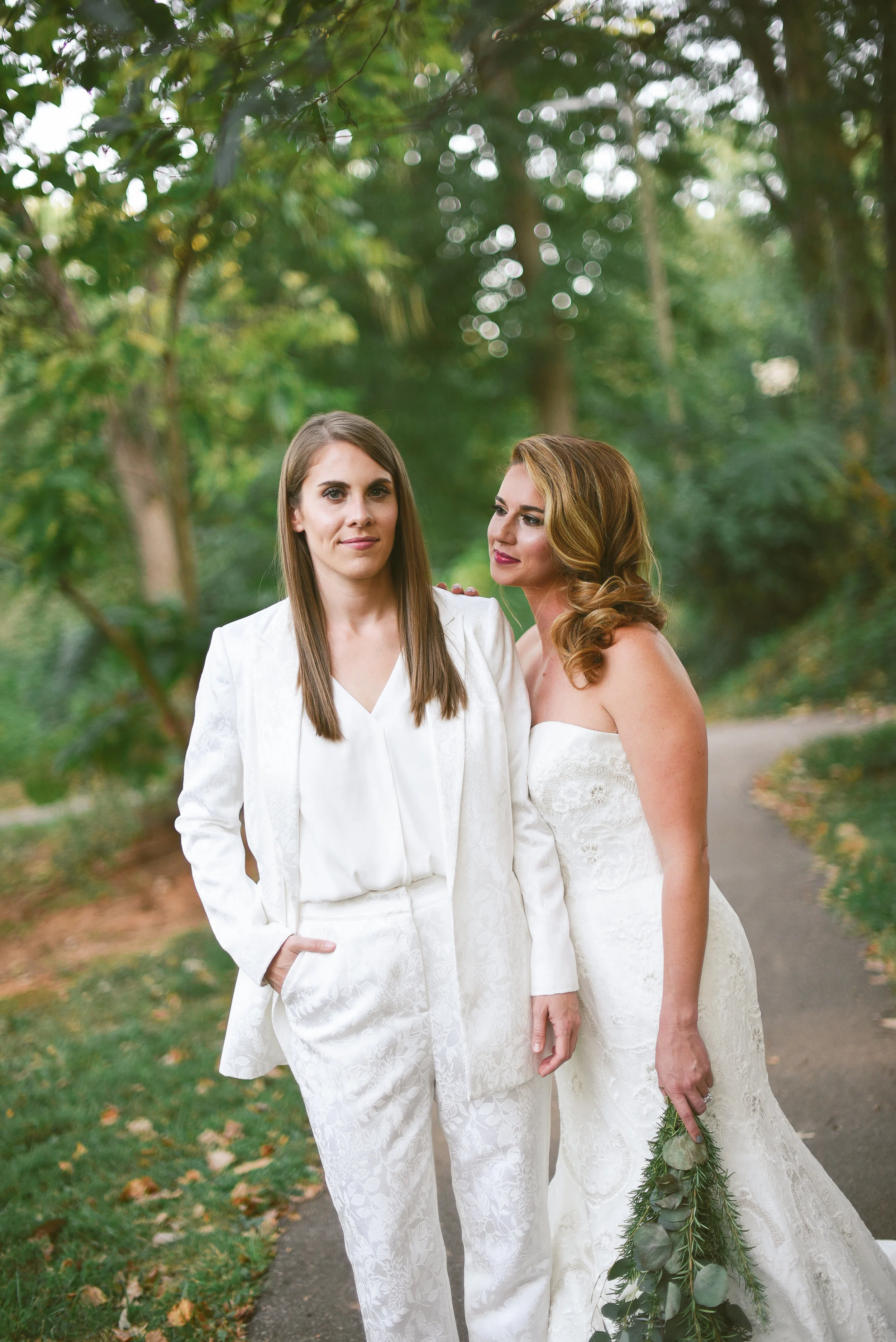 Lesbian LGBTQ Best Friends in Love Wedding Inspiration in Greenville South Carolina by House of Ivory and Elizabeth Testa Photography