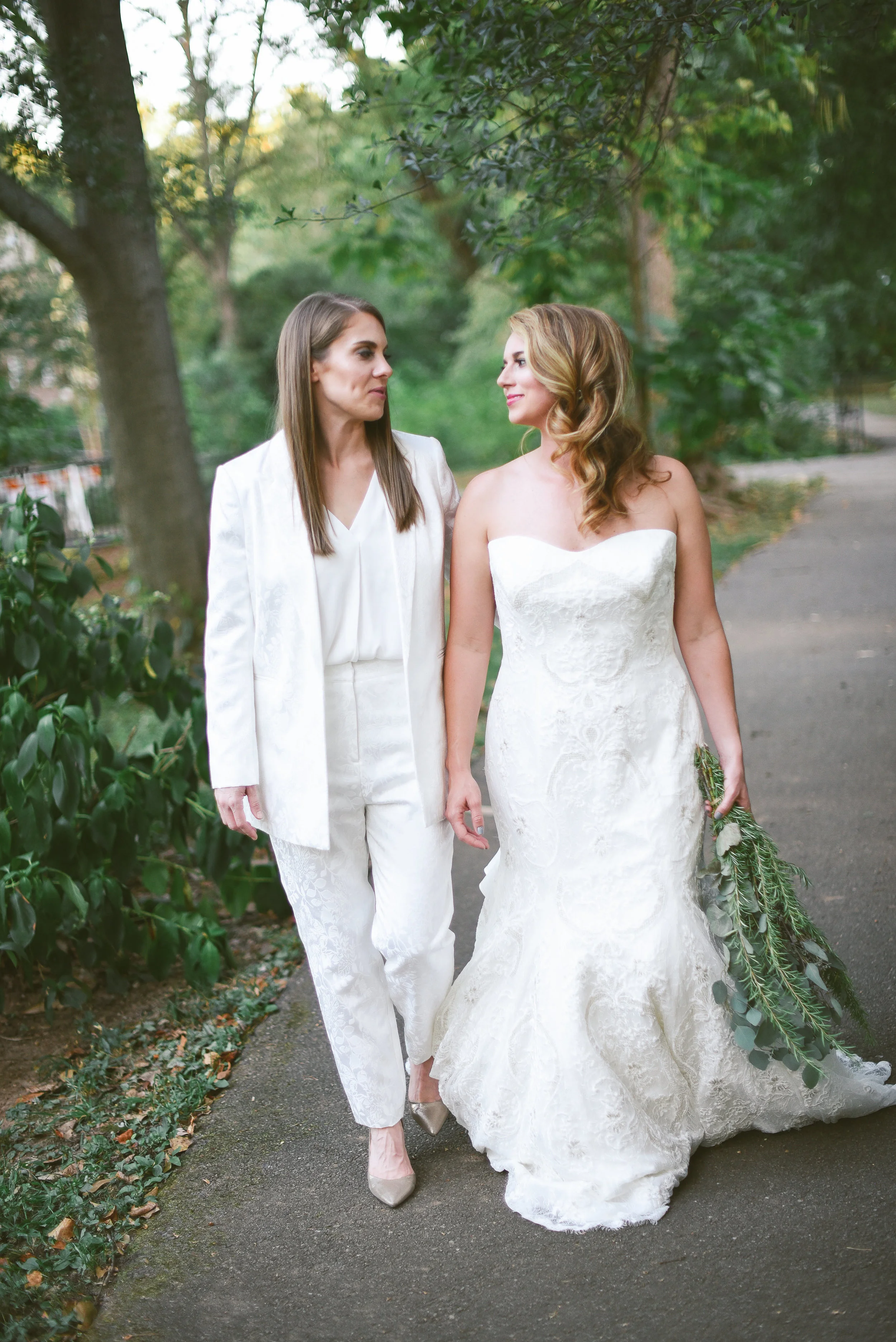 Lesbian LGBTQ Best Friends in Love Wedding Inspiration in Greenville South Carolina by House of Ivory and Elizabeth Testa Photography