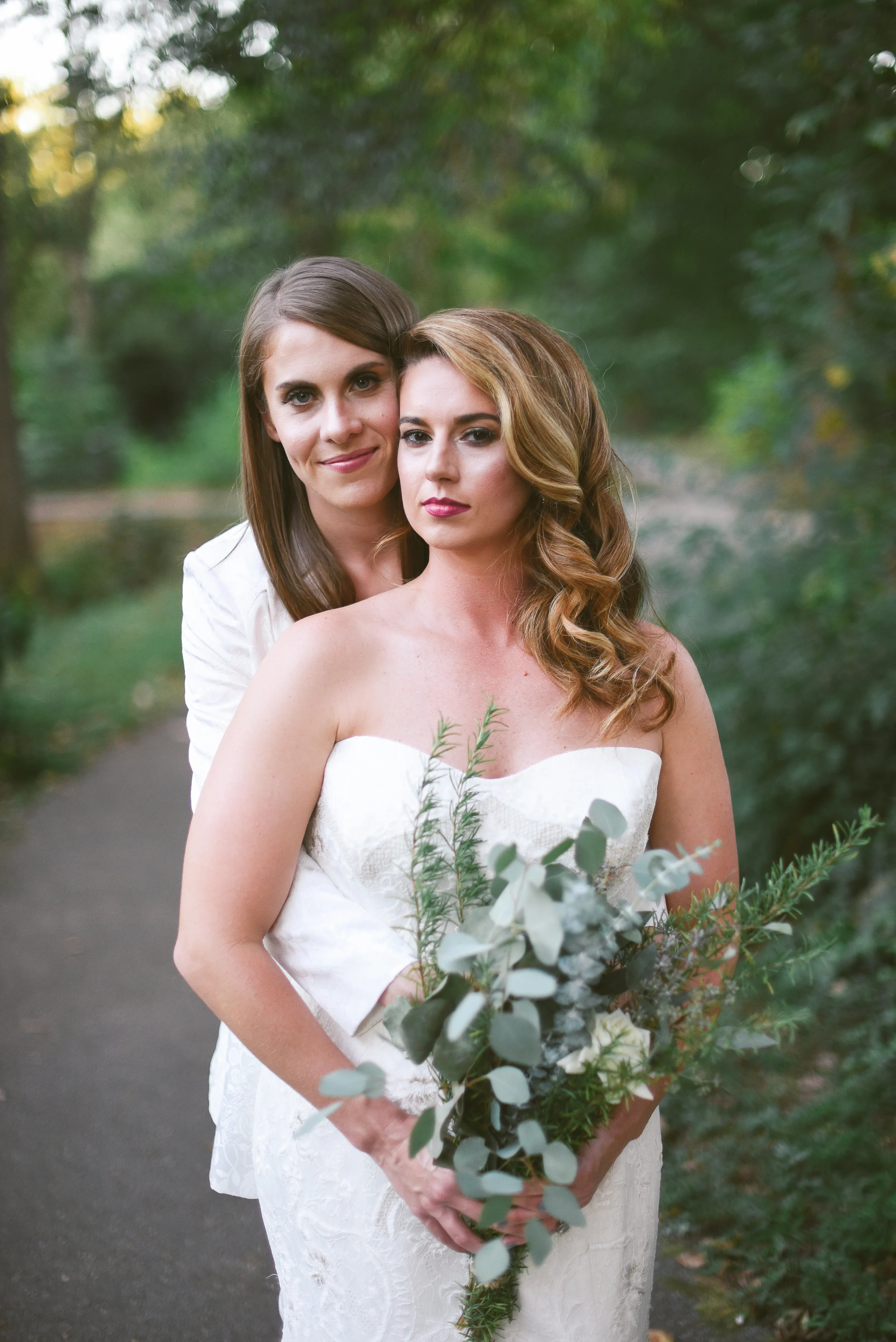 Lesbian LGBTQ Best Friends in Love Wedding Inspiration in Greenville South Carolina by House of Ivory and Elizabeth Testa Photography