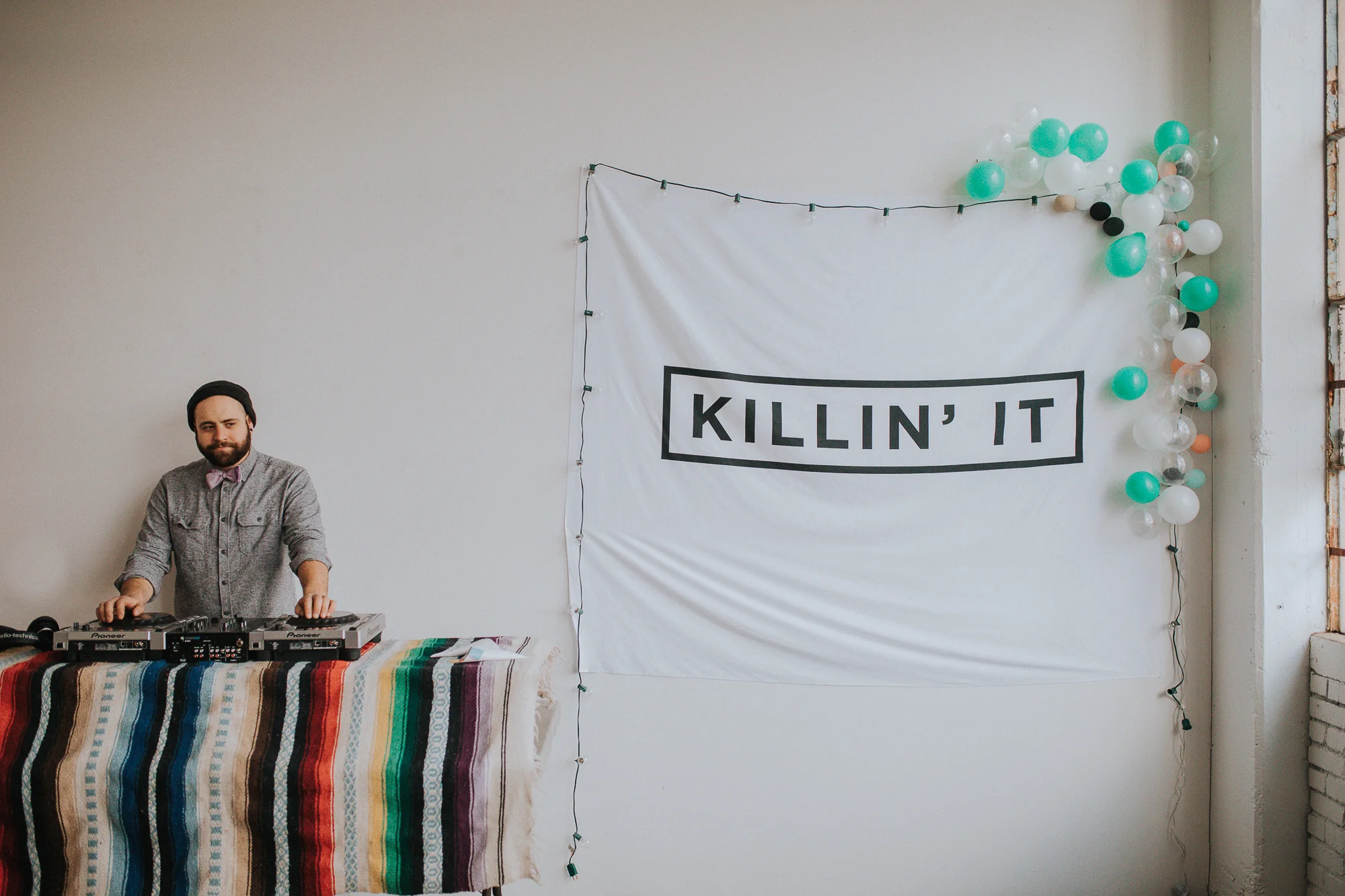 Playful and Colorful LGBTQ wedding inspiration styled shoot with hedgehog, dog, and iguana in Columbus Ohio