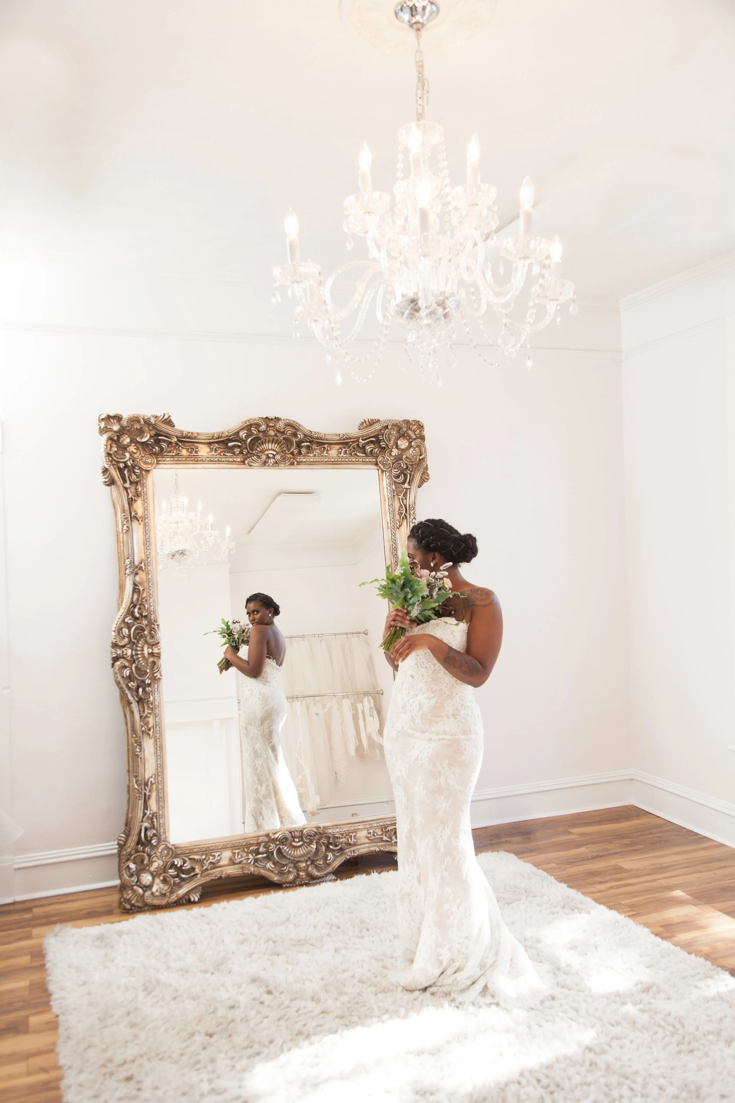 Natural hairstyles for black brides Sean Junqueira and Brittney Taylor
