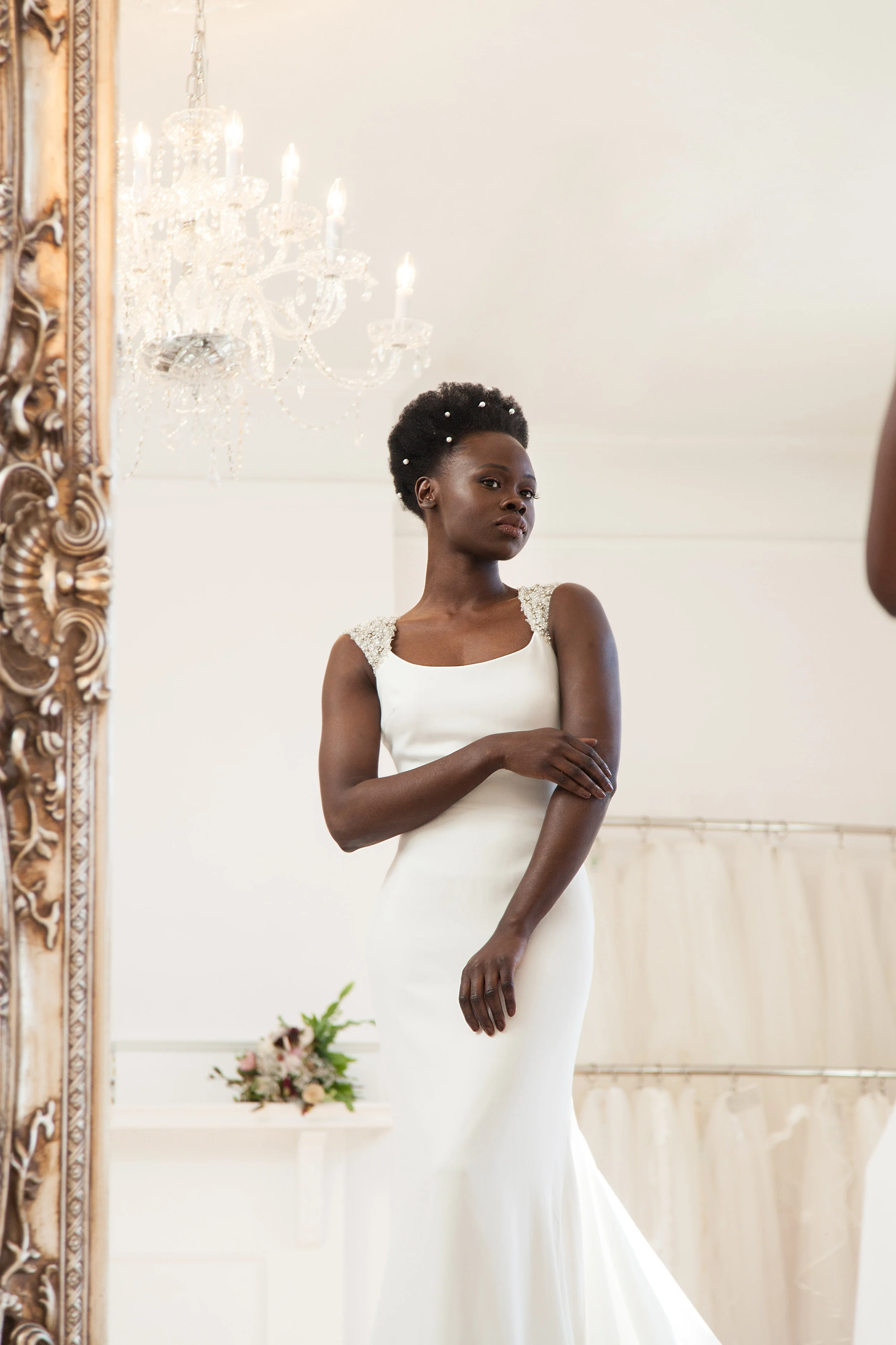 Natural hairstyles for black brides Sean Junqueira and Brittney Taylor