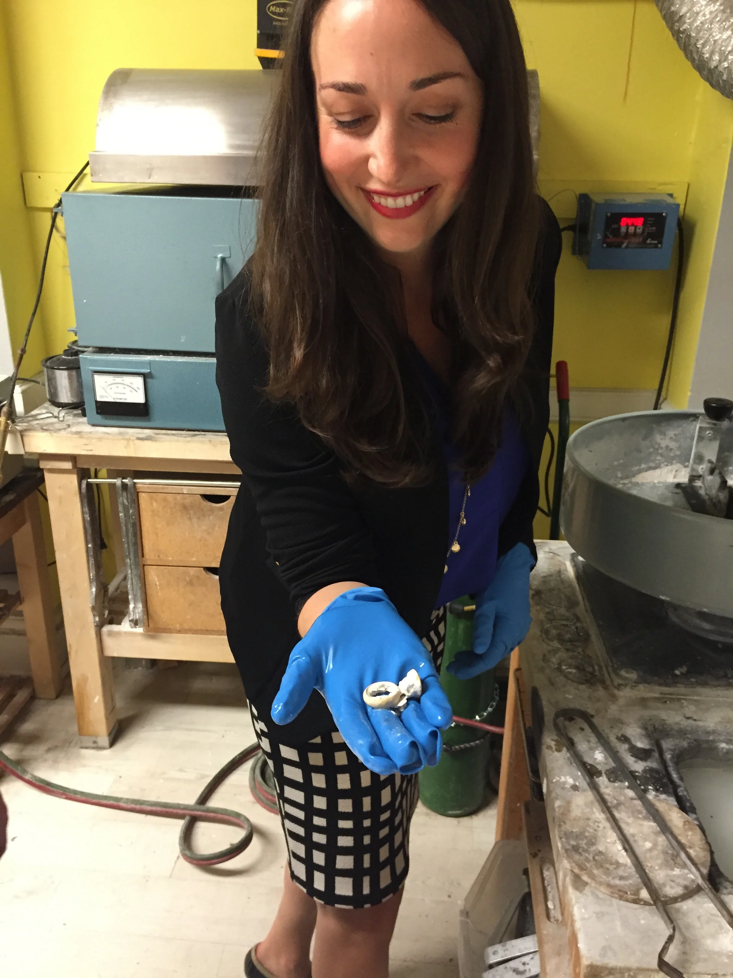 Kendra Renee is an Oakland, California metalsmith and jeweler who creates stunning ready to wear and custom pieces, including striking necklaces and earrings, as we as engagement rings and wedding bands