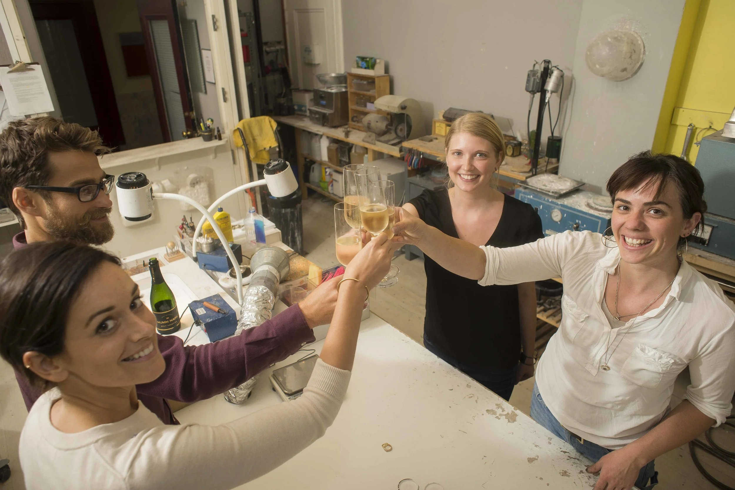 Kendra Renee is an Oakland, California metalsmith and jeweler who creates stunning ready to wear and custom pieces, including striking necklaces and earrings, as we as engagement rings and wedding bands