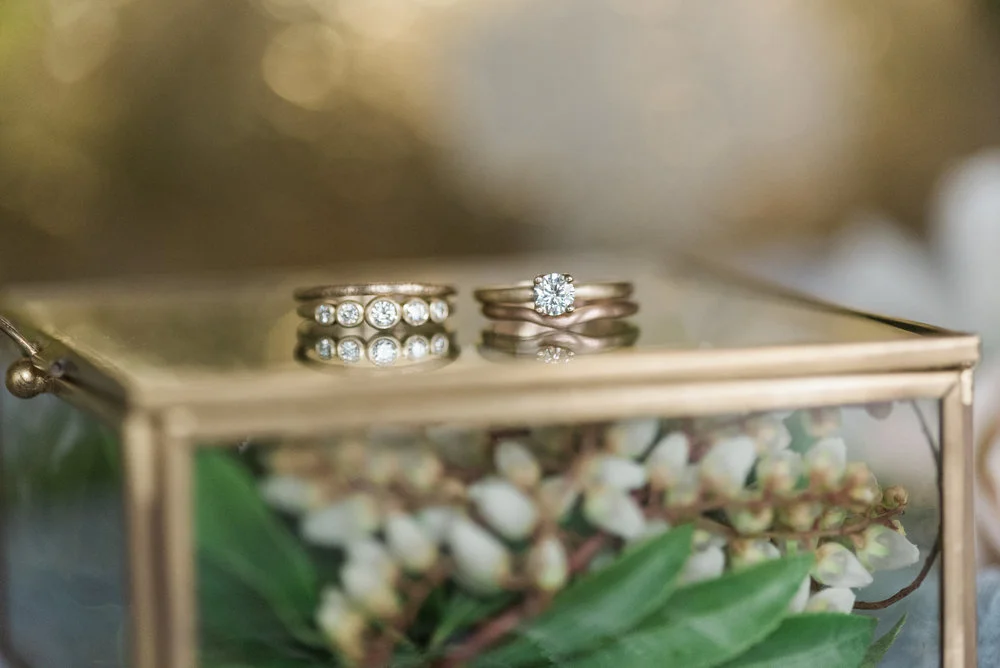 Photos of ethical rings by Aide-mémoire Jewelry taken by B. Jones Photography