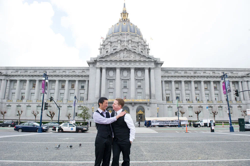 Real Couples // San Francisco City Hall Resistance Wedding: Thomas + Craig