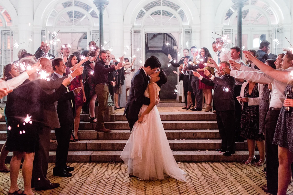 Sparkler exit at Prospect Park Boathouse