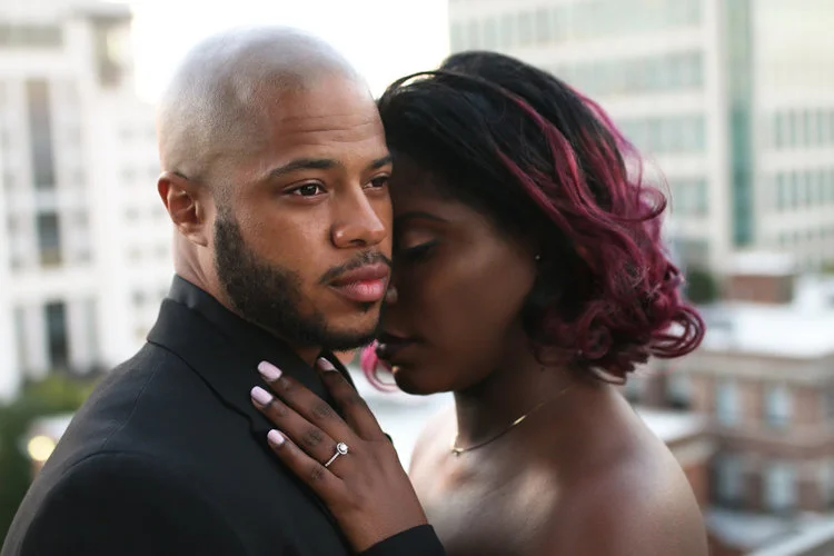 Real Couples // Rooftop Engagement: Brandon + Traci