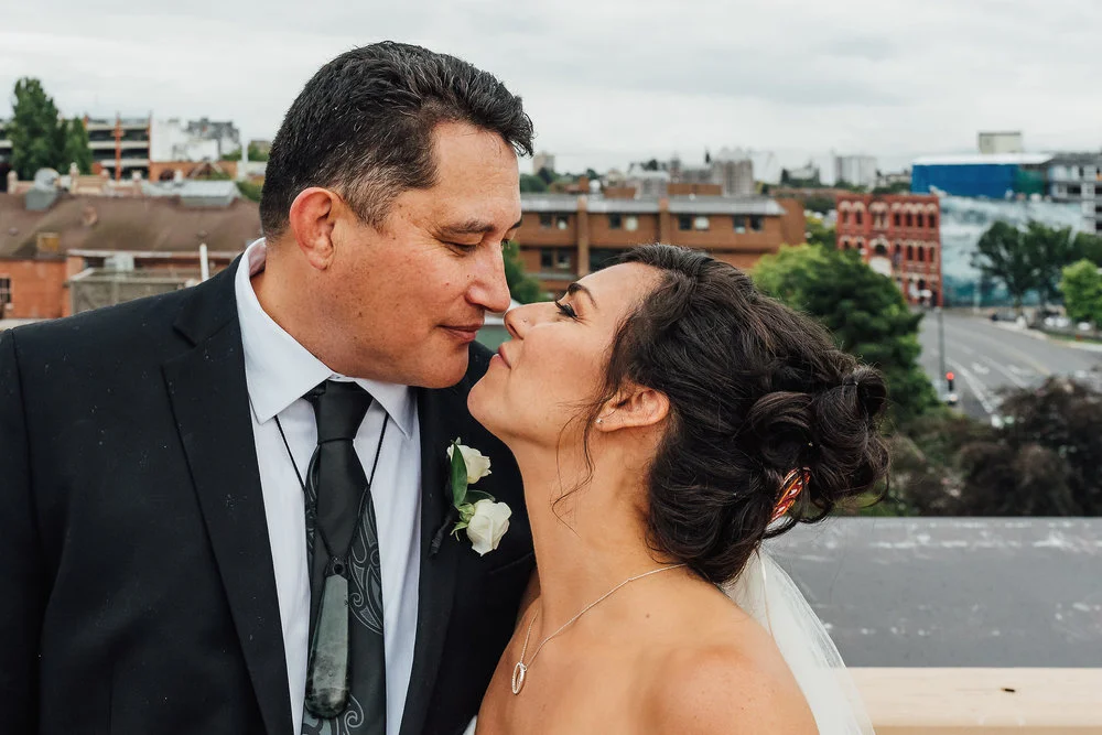 Real Couples // Rooftop Cree Wedding: Onowa + Paul