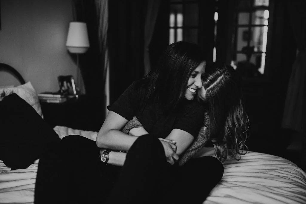 Leah and Rachel's at home New York City wedding engagement session by Wilde Scout Photo Co.