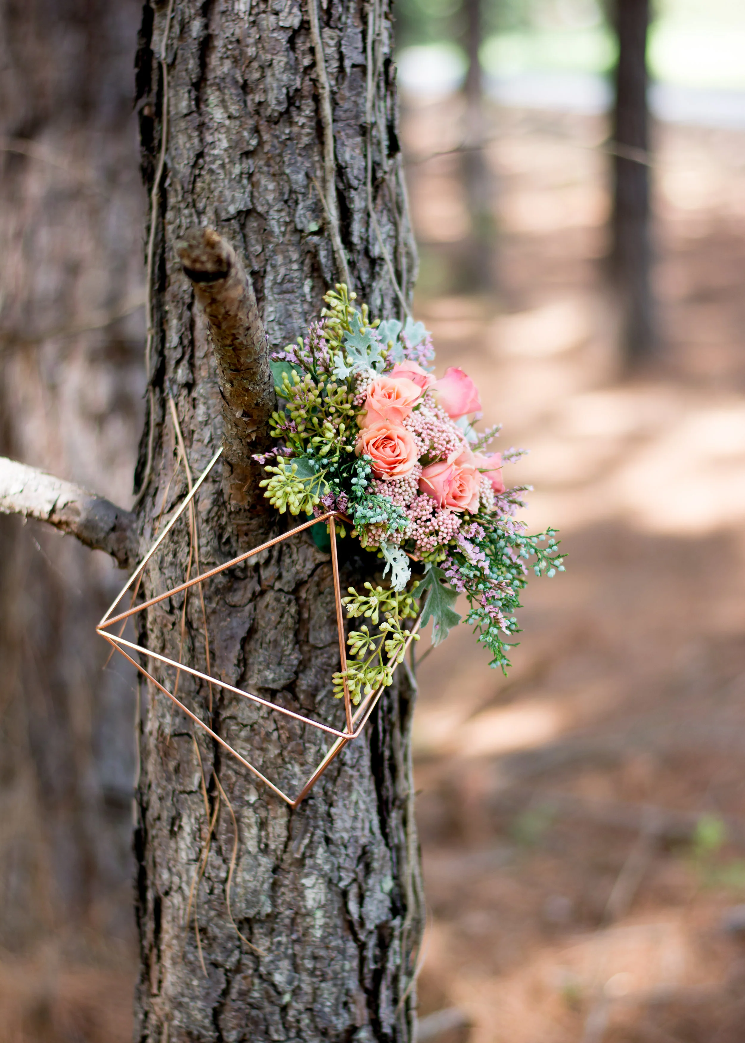 Denise Benson Photography and Vivid Detail Event Design Bohemian Woodland Wedding