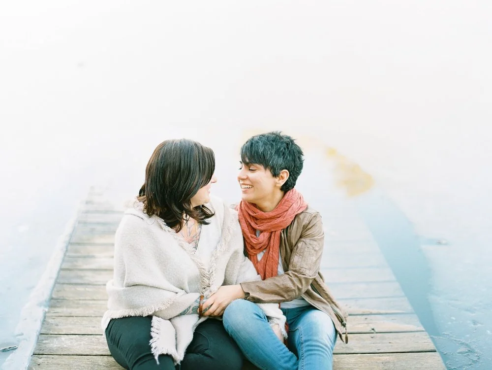 Real Couples // Spring Frost Engagement: Sally + Sophia