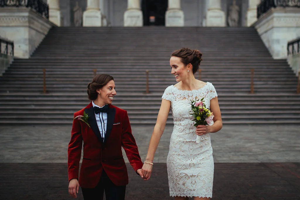Foodie DC Lesbian Wedding by A Lovely Photo