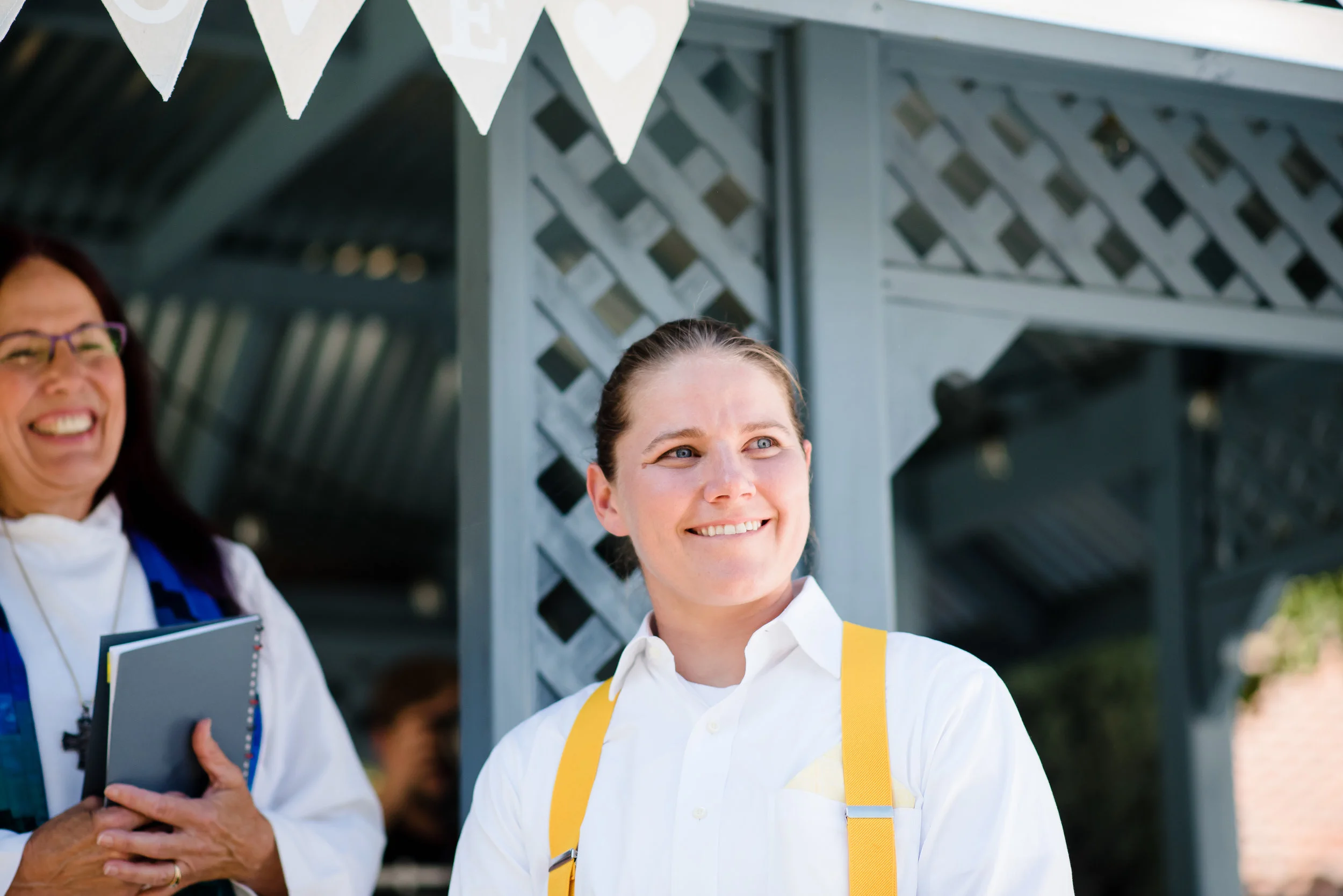 Chloe Jackman yellow firefighter wedding
