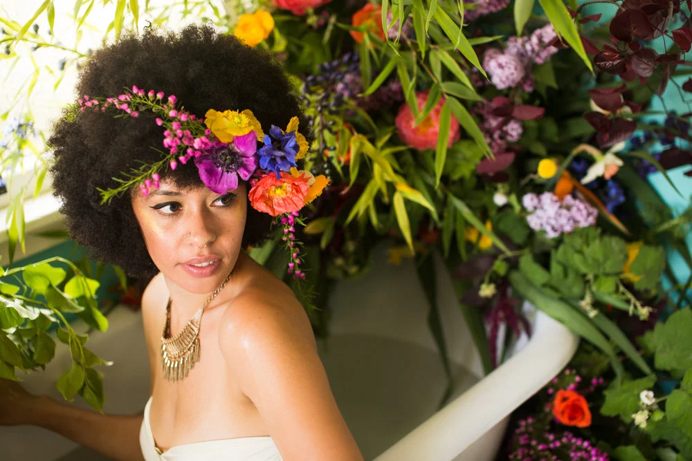 Inspiration // Bathtub Goddess in A Floral Explosion