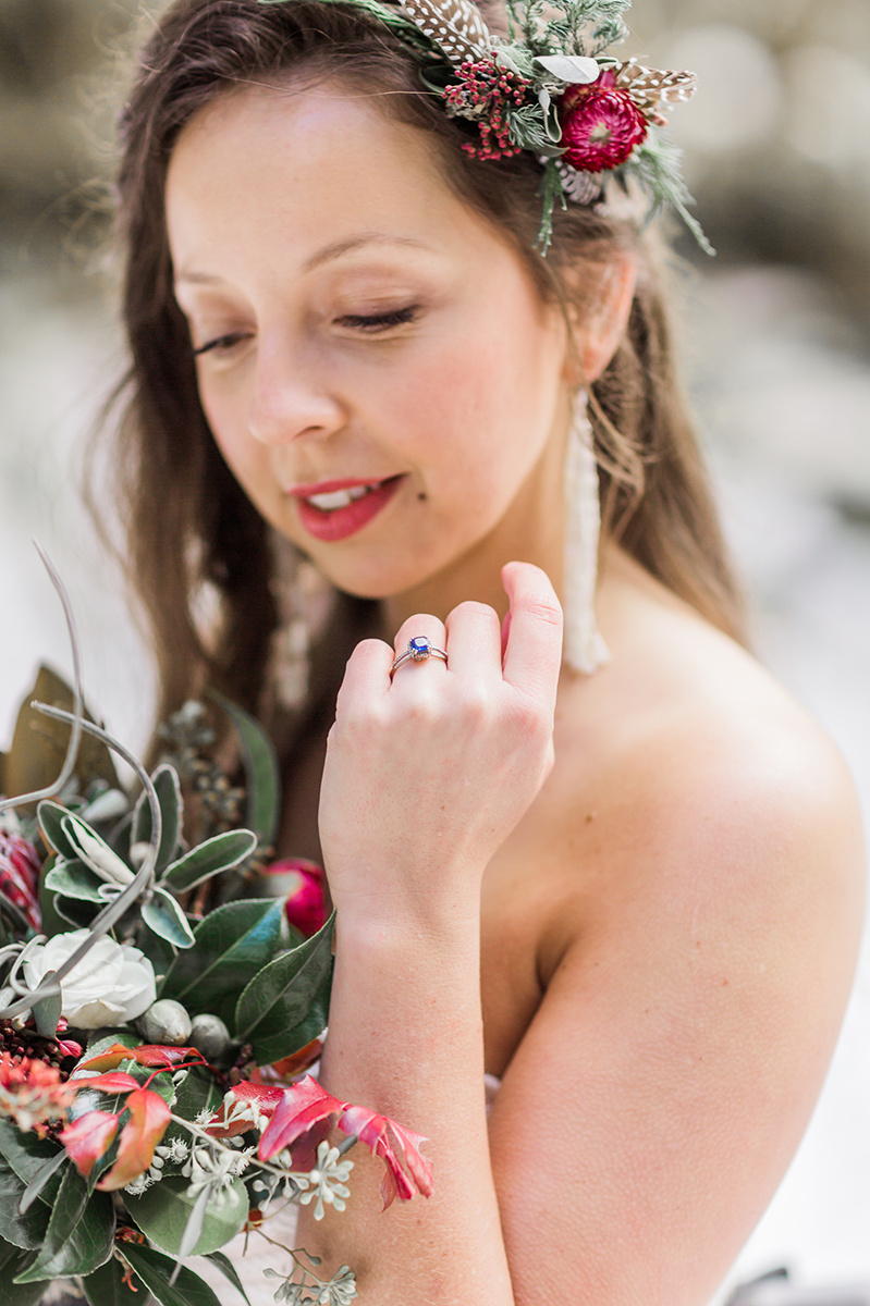 Just A Dash Cakes and Gina Neal Photography Native Winter Wedding