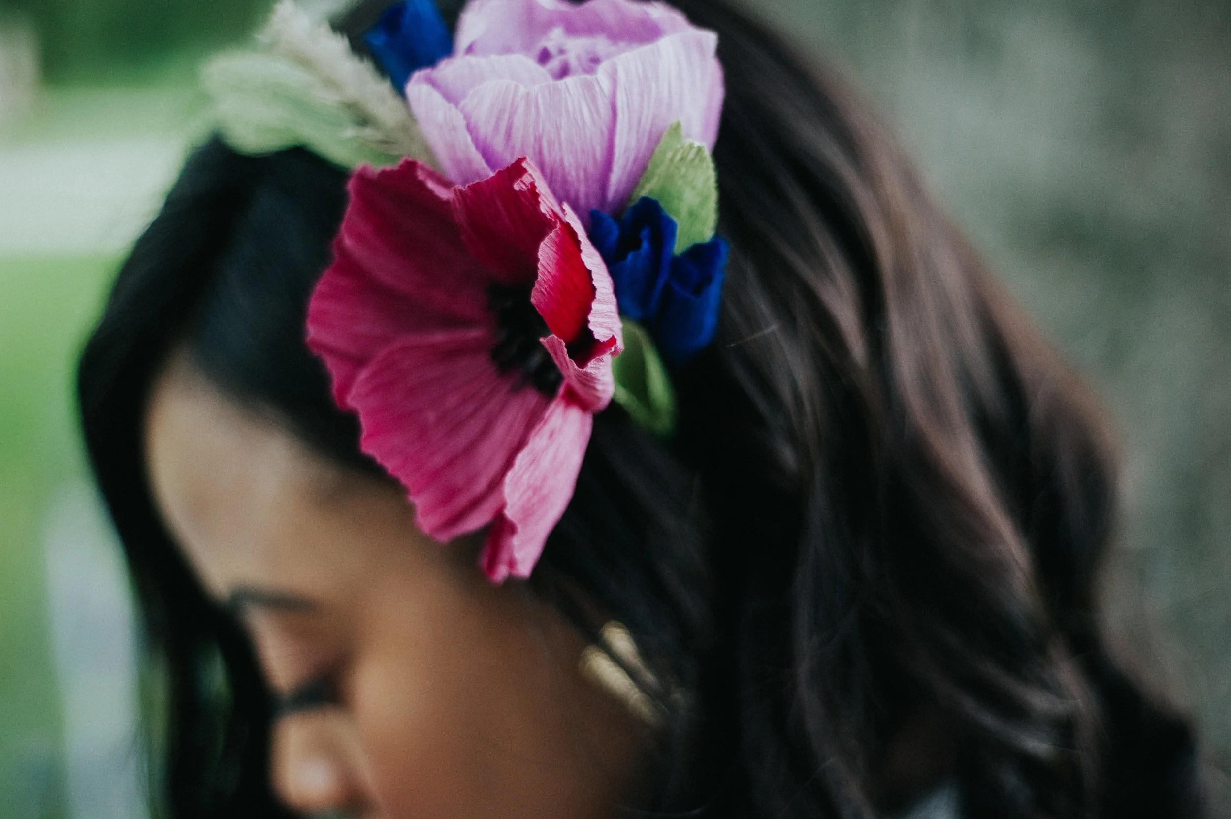 Hannah Yoon and Confetti and Co. Whimsical Crepe Paper Bride Inspiration