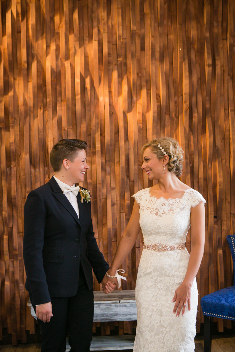 same-sex wedding first look