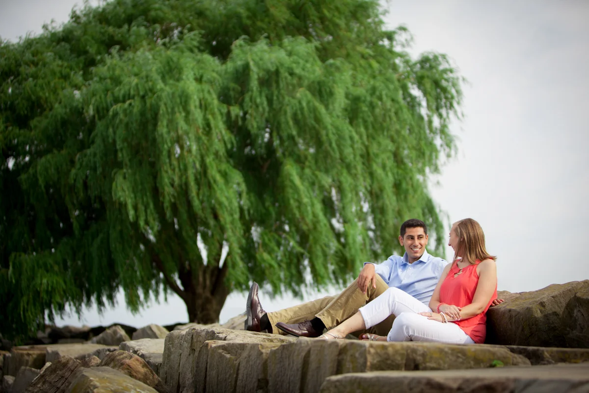Lakeside engagement photos in Ohio