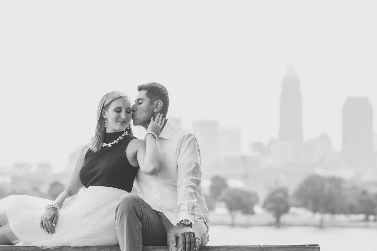 romantic engagement photos in Ohio