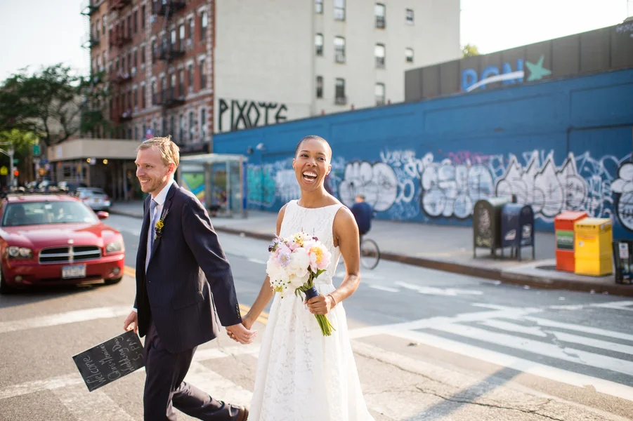 DIY Interracial elopement in Lower East Side NYC by Brian Hatton Photography