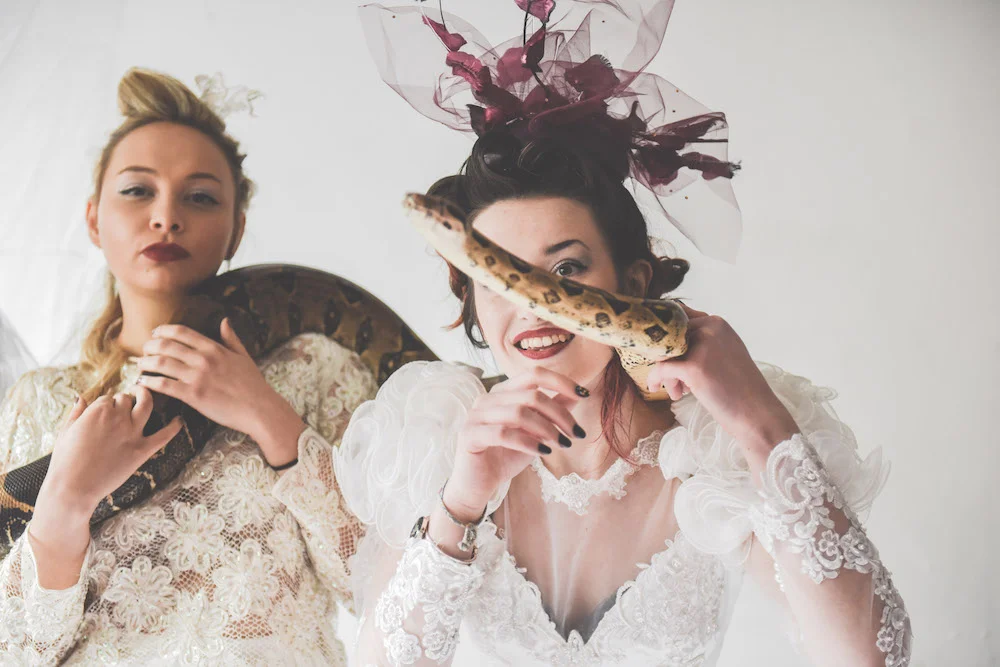 Wedding Inspiration // Vintage Brides and Pythons