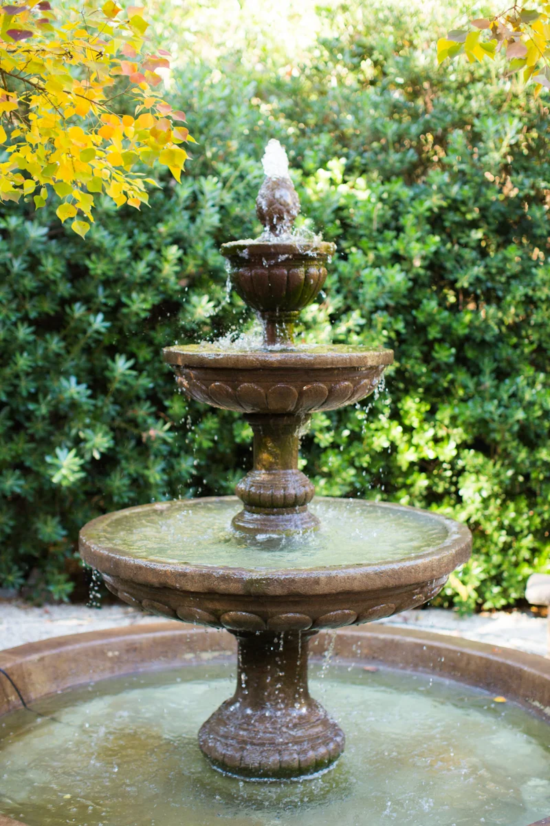 fountain in the garden at the river road and jasmine house