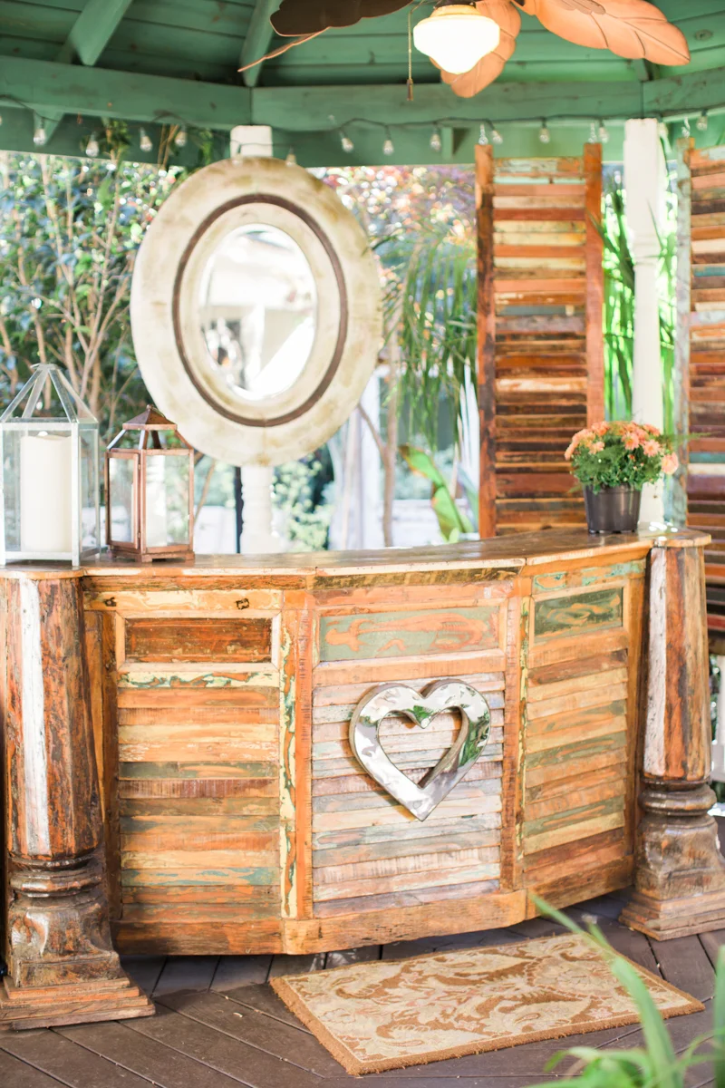 wooden wedding bar
