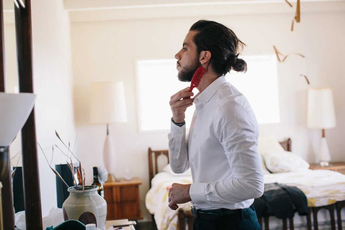 groom getting ready