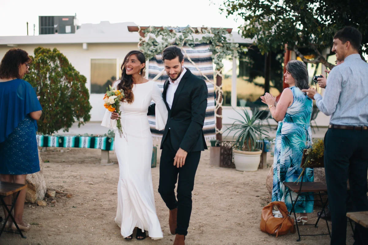 Desert wedding ceremony